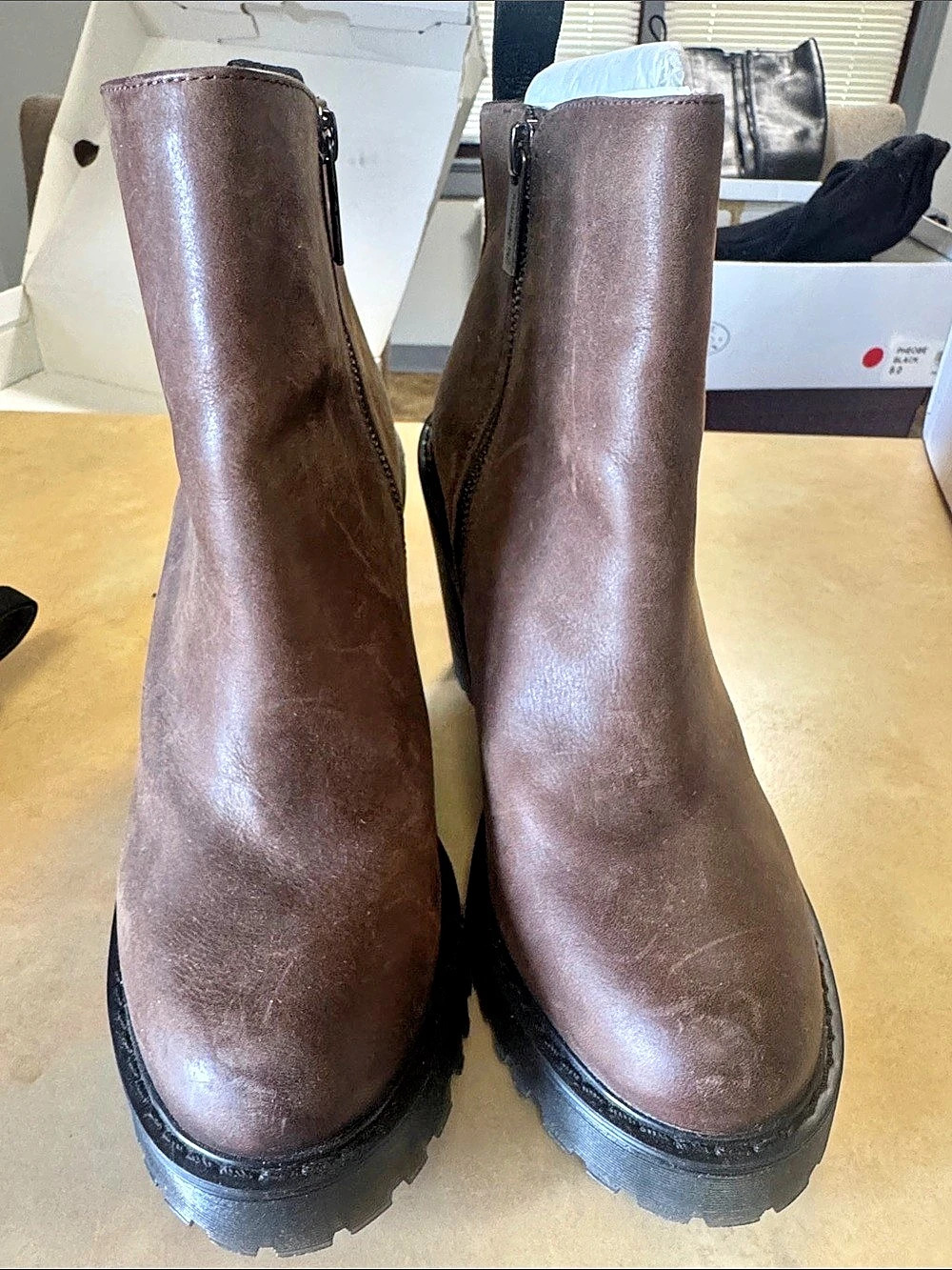 Dr Martens Brown Heeled Ankle Boots